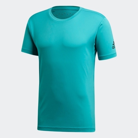 New Adidas Mens Freelift Climachill Tee Aqua Green - Picture 4 of 16
